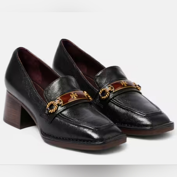 Tory Burch Shoes - Tory Burch Leather Perrine High Heel Loafer Pumps Womens Size 10